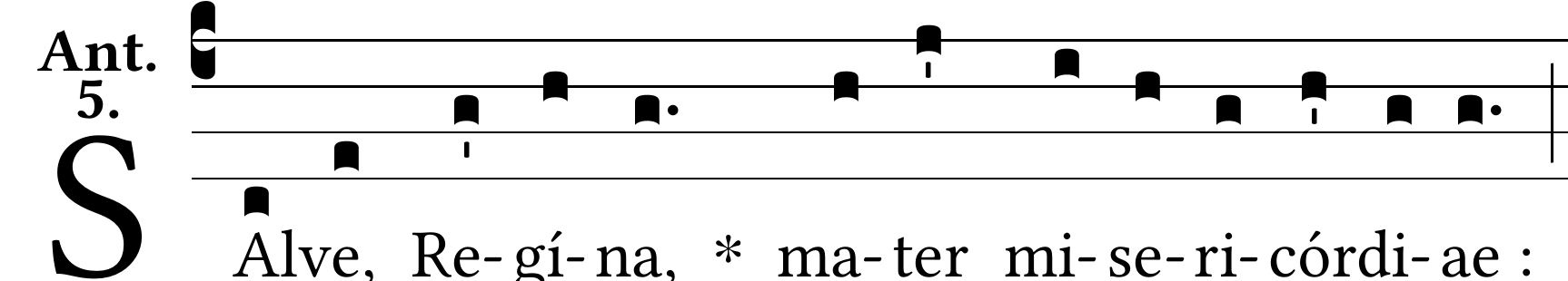 Salve Regina, tono semplice — Liber Usualis, 1961